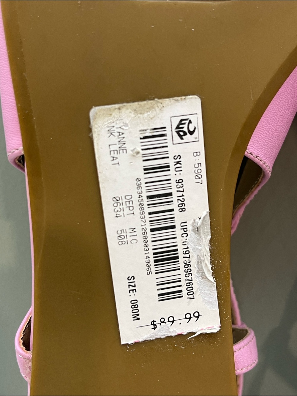 NWT Steve Madden Pink Pointed Toe Lace Up Slingback Ballet Flats Size 8 - Picture 6 of 6